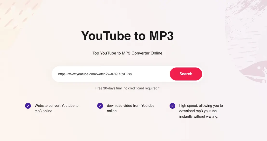Screenshot of ytmp3's YouTube to mp4 interface